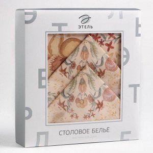 Скатерть Этель Floral pattern d=148 см с ГМВО, 100% хл, саржа 190 гр/м2