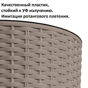 Кашпо для цветов RATO ROUND DRTUS300L-7529U мокко 2 предмета 15 и 15.3л