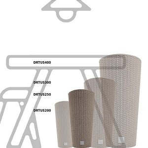 Кашпо для цветов RATO TUBUS DRTUS250-7529U мокко 2 предмета 7.5 и 15.5 л