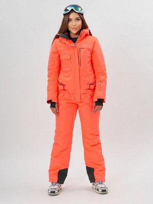Горнолыжный комбинезон женский MTFORCE оранжевого цвета 22002O