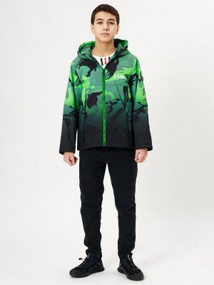 Куртка демисезонная для мальчика зеленого цвета 168Z