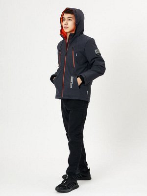 Куртка демисезонная для мальчика темно-серого цвета 1166TC