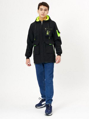 Куртка двусторонняя для мальчика черного цвета 236Ch