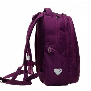 Рюкзак школьный эргономичная спинка, 39 х 28 х 12.5 см, отделение для ноутбука, фиолетовый
