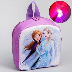 Рюкзак детский, с мигающим элементом, отдел на молнии, «Холодное Сердце»?, Disney
