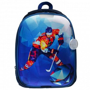Рюкзак каркасный , "Колибри", 37 х 28 х 19 см, "Хоккей"