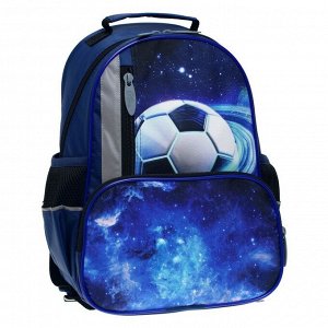 Рюкзак школьный, эргономичная спинка, "Степашка", 37 х 26 х 13 см, "Футбол"