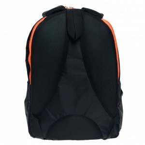 Рюкзак молодёжный  «Токсик», эргономичная спинка, 44 х 30 х 17 см, чёрный/оранжевый