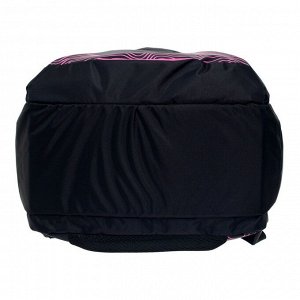 Рюкзак молодёжный Calligrata "Волны", 44 х 30 х 17 см, эргономичная спинка, чёрный/розовый
