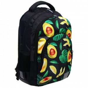 Рюкзак молодёжный  «Авокадо», эргономичная спинка, 44 х 30 х 17 см