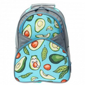Рюкзак школьный, эргономичная спинка «Авокадо», 37 х 26 х 13 см