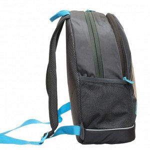 Рюкзак школьный эргономичная спинка, 38 х 28 х 18 см, отделение для ноутбука, "Принцесса", серый