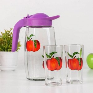 Набор питьевой «Фруктово-ягодный микс», 3 предмета: кувшин 1,7 л, 2 стакана 230 мл, МИКС