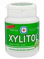 Резинка жевательная Xylitol Lime Mint &quot;Лайм и мята&quot;, Thai Lotte, 58г, пл/бан, 1/6/36