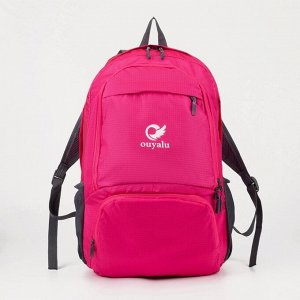 Рюкзак складной на молнии, цвет розовый