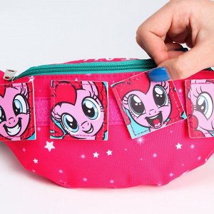 Сумка поясная "Пинки Пай. Пони", My little Pony, розовая, на липучках
