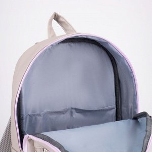 Рюкзак из искусственной кожи , 41 х 28 х 10 см, цвет серый