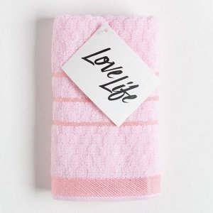 Полотенце махровое LoveLife Fancy, цвет светло-розовый, 30*70±3см, 100% хлопок, 250 гр/м2