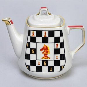Сервиз чайный фарфоровый "Шахматы" 14 (16) предметов, форма "Уют" (Беларусь)