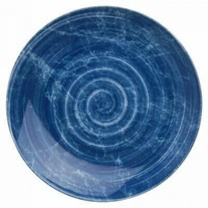 Тарелка мелкая фарфоровая "Иллюзия" д175мм, форма "Универсал", синий (Беларусь)