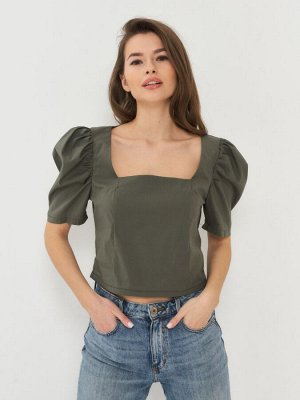 Блузка женская 7221-30031   БХ18 тёмно-оливковый