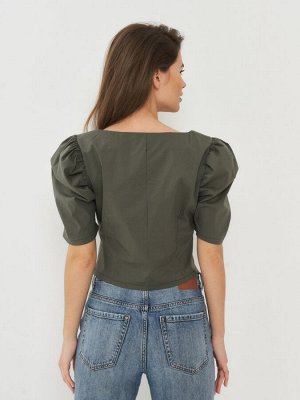 Блузка женская 7221-30031   БХ18 тёмно-оливковый