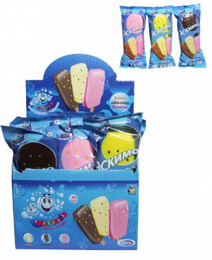 Мыльные пузыри Мы-шарики арт.Т58683 "Эскимо на палочке" (в цвет.обертке, шоколад, банан, фрукты)