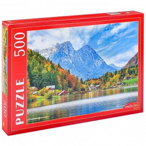 Рыжий кот. Пазлы 500 эл. арт.0614 "Озеро Грундльзе" Австрия.