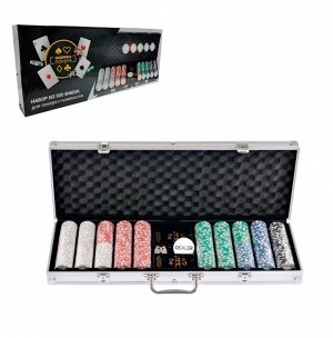 Фабрика Покера: Набор из 500 фишек для покера с номиналом в кейсе (цвет в асс.) арт.CPPS500B/CPPS500