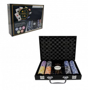 Фабрика Покера: Премиум-набор из 200 фишек для покера с номиналом в кожаном кейсе арт.CPPS200L