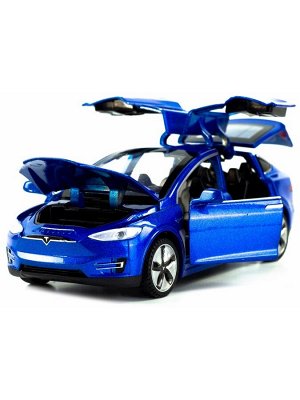 Модель мет. "Tesla Model X" 1:32  инерц. свет, звук открыв. двери,багажник и капот арт.6810/71383