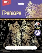 Гравюра золотой металлик &quot;Котята&quot;