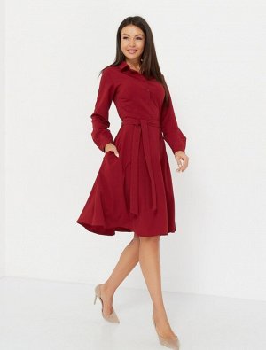 SHIRT Платье-рубашка/бордовый