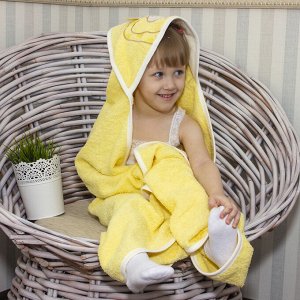 Полотенце-уголок детское махровое с вышивкой Жираф 100*110 см