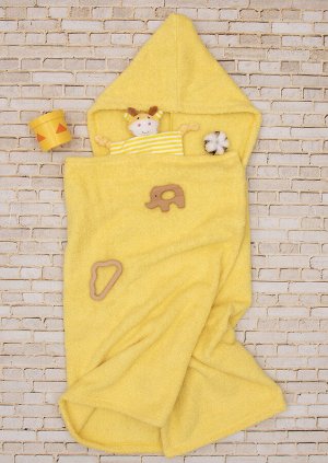 Полотенце детское махровое с капюшоном размер L 150*80 см