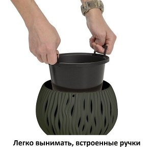 Кашпо для цветов SANDY BOWL DSK240-405U серый 2 предмета л