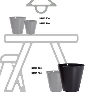 Кашпо для цветов TUBUS DTUB400-S433 антрацит 28.5л