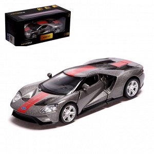 Машина металлическая FORD GT, 1:32, инерция, открываются двери, цвет серый