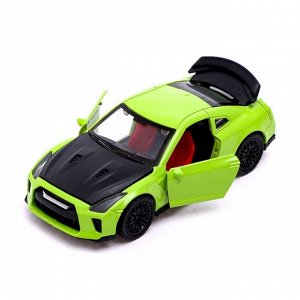 Машина металлическая «СпортКар», инерция, открываются двери, багажник, цвет зелёный