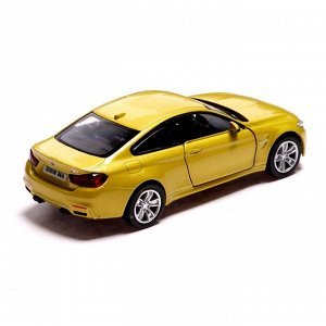 Автоград Машина металлическая BMW M4 COUPE, 1:32, инерция, открываются двери, цвет жёлтый