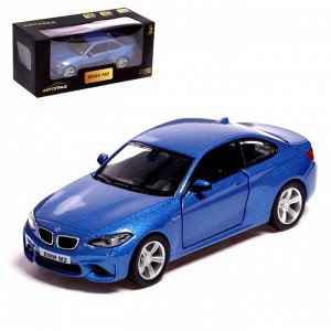 Автоград Машина металлическая BMW M2 COUPE, 1:32, инерция, открываются двери, цвет синий