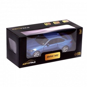 Автоград Машина металлическая BMW M2 COUPE, 1:32, инерция, открываются двери, цвет синий