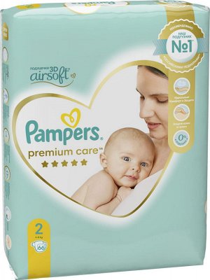 PAMPERS Подгузники Premium Care Mini (4-8кг) Экономичная Упаковка 66