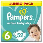 PAMPERS Подгузники Active Baby-Dry Extra Large (13-18 кг) Джамбо Упаковка 52