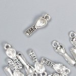 Декор металл для творчества &quot;Ложечка малыша - baby&quot; серебро набор 20 шт