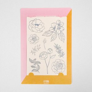 Арт Узор Наклейки‒тату Flowers, 14 x 21 см