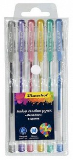 Набор гелевых ручек  6цв металик &quot;Цветландия Metallic&quot; (1024504) SILWERHOF {Китай}