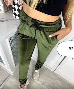 Спортивные штаны женские 3503 "Однотонные №5" Хаки