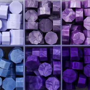 СИМА-ЛЕНД Набор сургуча &quot;Оттенки фиолетового&quot; матовый+перламутр 10 цветов 12,7х6,5х2 см