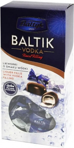 Набор конфет Baltik Vodka 180г, в темном шоколаде со вкусом водки